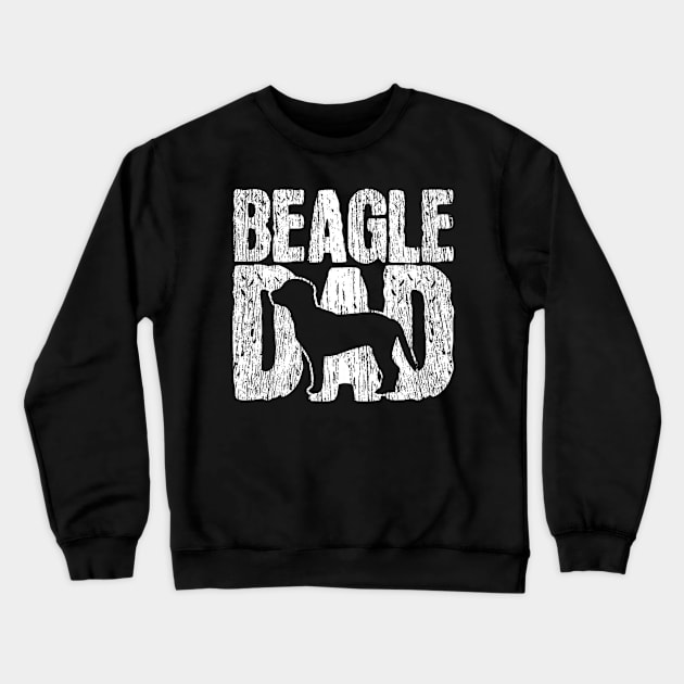 Beagle Dad Fathers Day Crewneck Sweatshirt by Autumn Watercolor